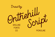 SFC Onthehill, a Script Font by Skilline Supply Co. (Thumbnail 1 of 7)