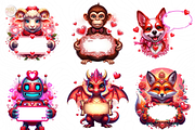 Valentine Animal Sign PNG Clipart, an Animal Illustration by KennedyStudio (Thumbnail 3 of 4)