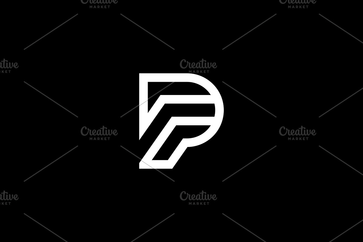 Modern FP PF Letter Monogram Logo, a Branding & Logo Template by MenkType Studio (Photo 3 of 3)