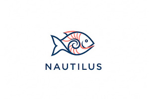 Nautilus Fish Logo, a Branding & Logo Template by Logocreative