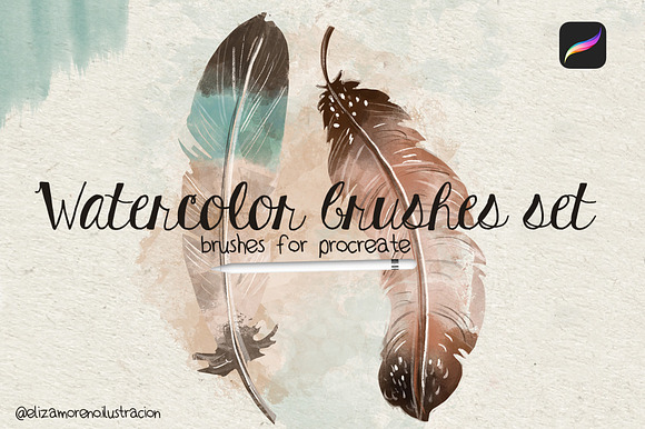 Watercolor brushes set for Procreate preview 3