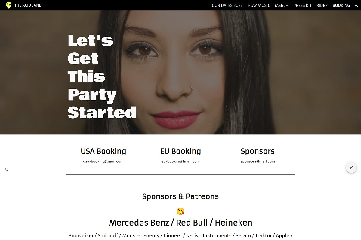 THE ACID JANE / Google Site Template, a Templates & Theme by Template Heaven (Photo 3 of 6)