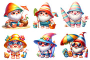 Kawaii Summer & Beach Gnome Clipart., a Graphic by CitraGraphics (Thumbnail 2 of 3)