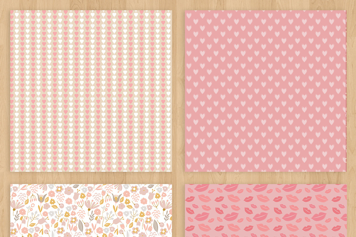 Valentine Paper pack, a Pattern Graphic by Zlatoena Clipart (Photo 4 of 4)