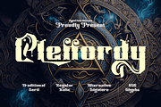 Cleffordy Traditional Serif, a Blackletter Font by TypeClassHeroes (Thumbnail 1 of 16)