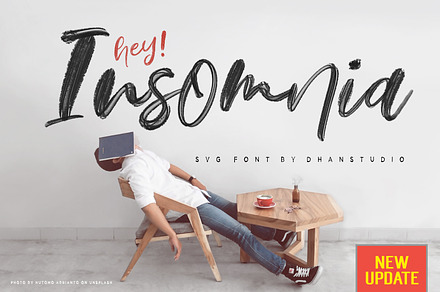Hey Insomnia SVG Font, a Script Font by Dhan Studio