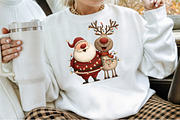 Santa Claus and Reindeer PNG, an Animal Illustration by Sublimation Artist (Thumbnail 4 of 6)