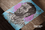 Grunge Sketch Portrait Effect, an Action Add-On by Amorjesu.com (Thumbnail 4 of 21)