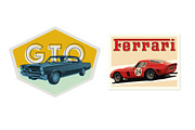 12 Vintage Automotive Badges, an Illustration by Liviu (Thumbnail 3 of 4)