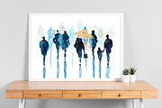 Watercolor Silhouettes People Set, a Person Illustration by AlineArtStore (Thumbnail 5 of 12)
