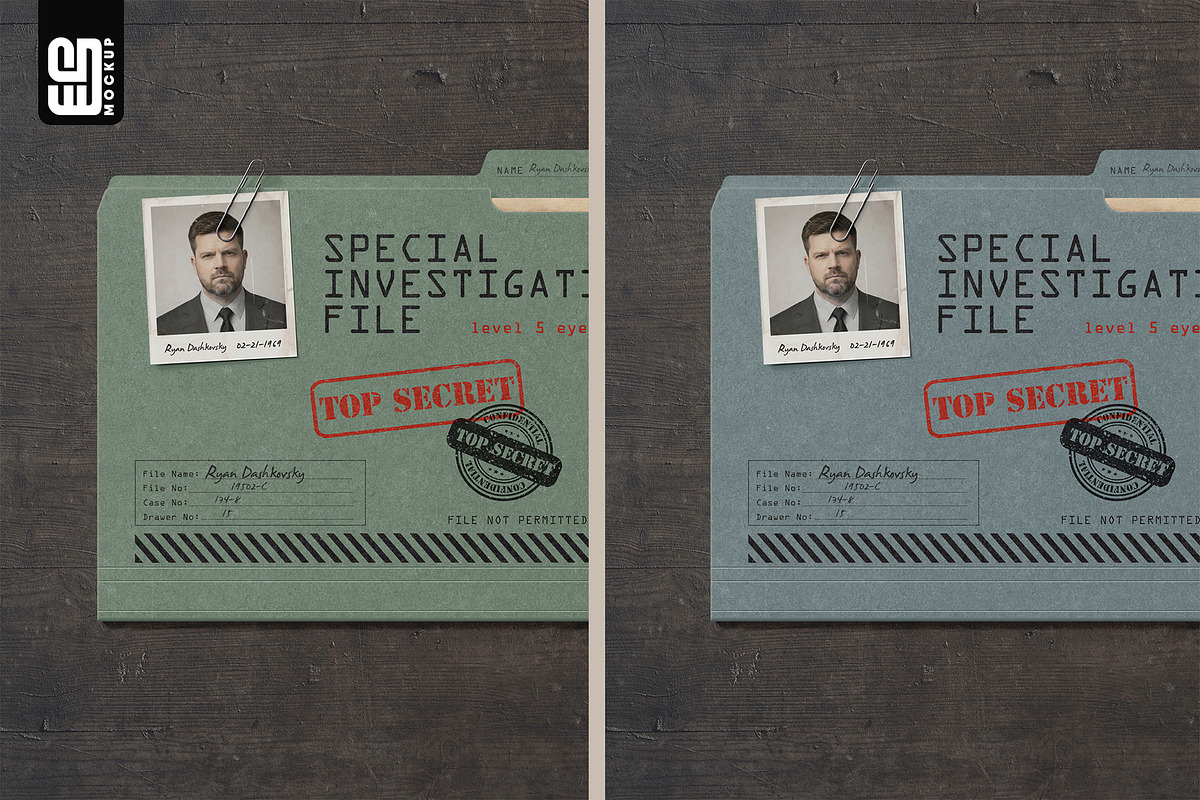 Top Secret File Folder Mockup, an Advertising Mockup by SD Mockup (Photo 3 of 4)