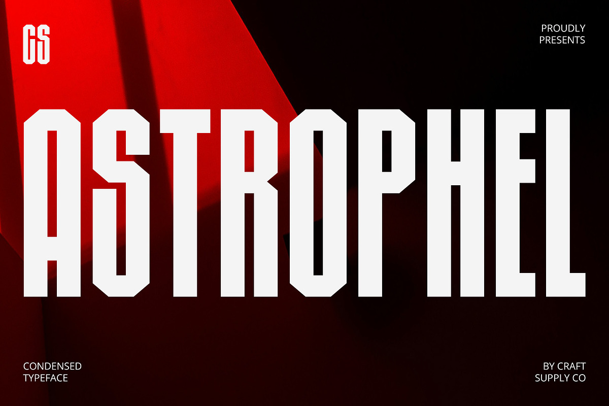 CS Astrophel – Condensed Font, a Sans Serif Font by Craft Supply Co. (Photo 1 of 8)
