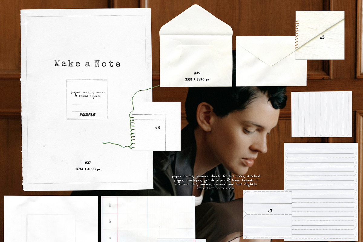 Make a Note: Paper Scraps & Scanned Collage Elements