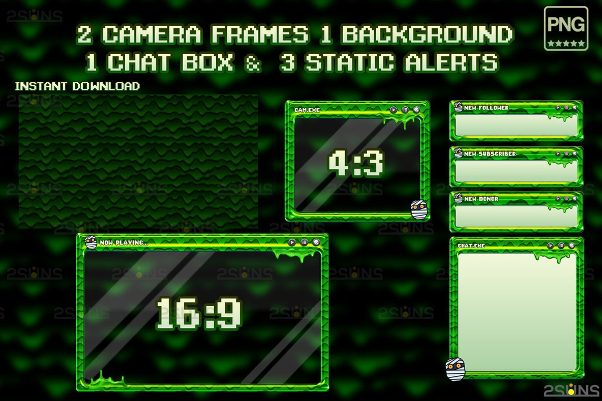 Kawaii twitch overlay package, a Social Media Template by 2SUNS (Photo 2 of 3)