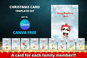 Christmas Card Templates Canva Set, a Card Template by Ellis Art (Thumbnail 1 of 5)