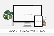 MOCKUP . Monitor & iPad, a Pens & Pencil Mockup by tomodachi studio (Thumbnail 2 of 4)