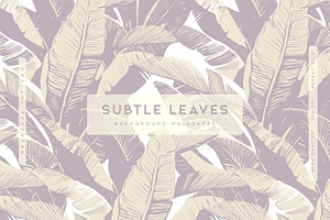 Subtle Leaves Vector Print