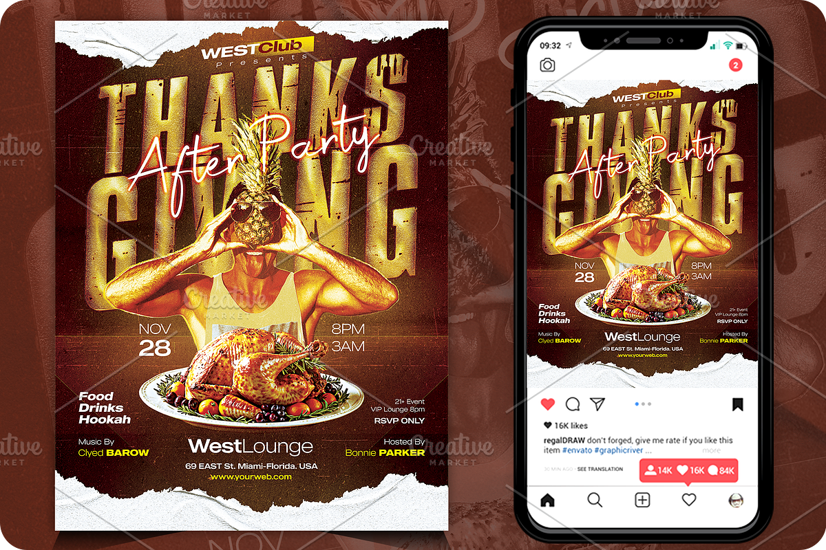 Thanks Giving Flyer, a Flyer Template by regalDRAW (Photo 1 of 3)