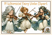 Whimsical Fairy Violin Clipart, an Illustration by cherrydesign (Thumbnail 1 of 3)