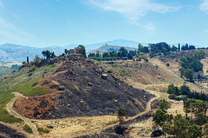 View from Valley of Temples, Agrigento, Sicily, Italy, a Nature Photo by YuriyB