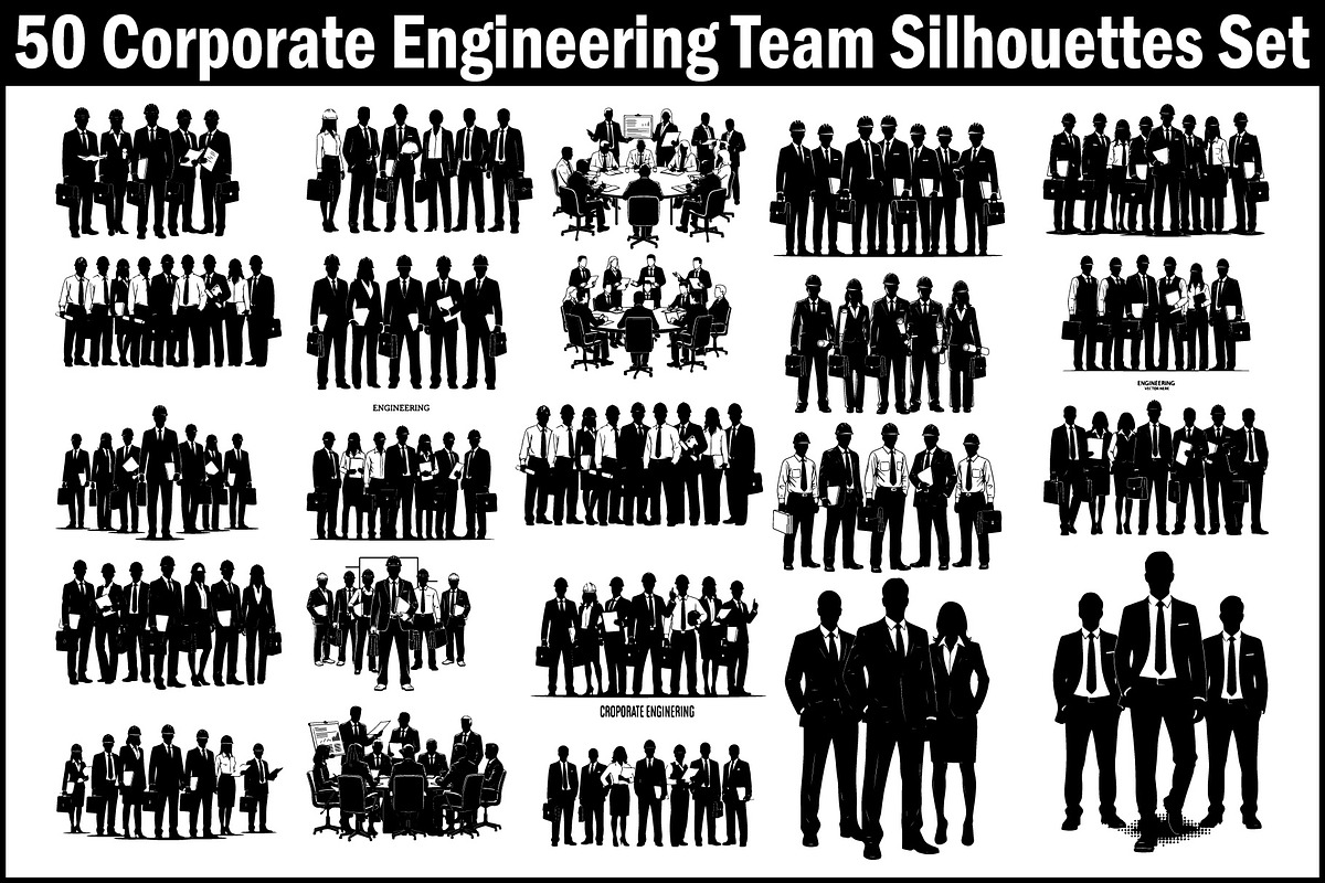 Corporate Engineering Team Silhouett, an Object Graphic by Creativeshirt (Photo 1 of 5)