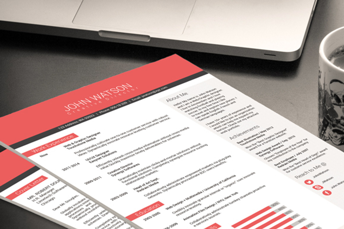 Professional Portfolio Resume Set-4, a Resume Template by Made by Mancie (Photo 1 of 3)