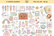 Back to school clipart, an Object Illustration by JulzaArt (Thumbnail 2 of 6)