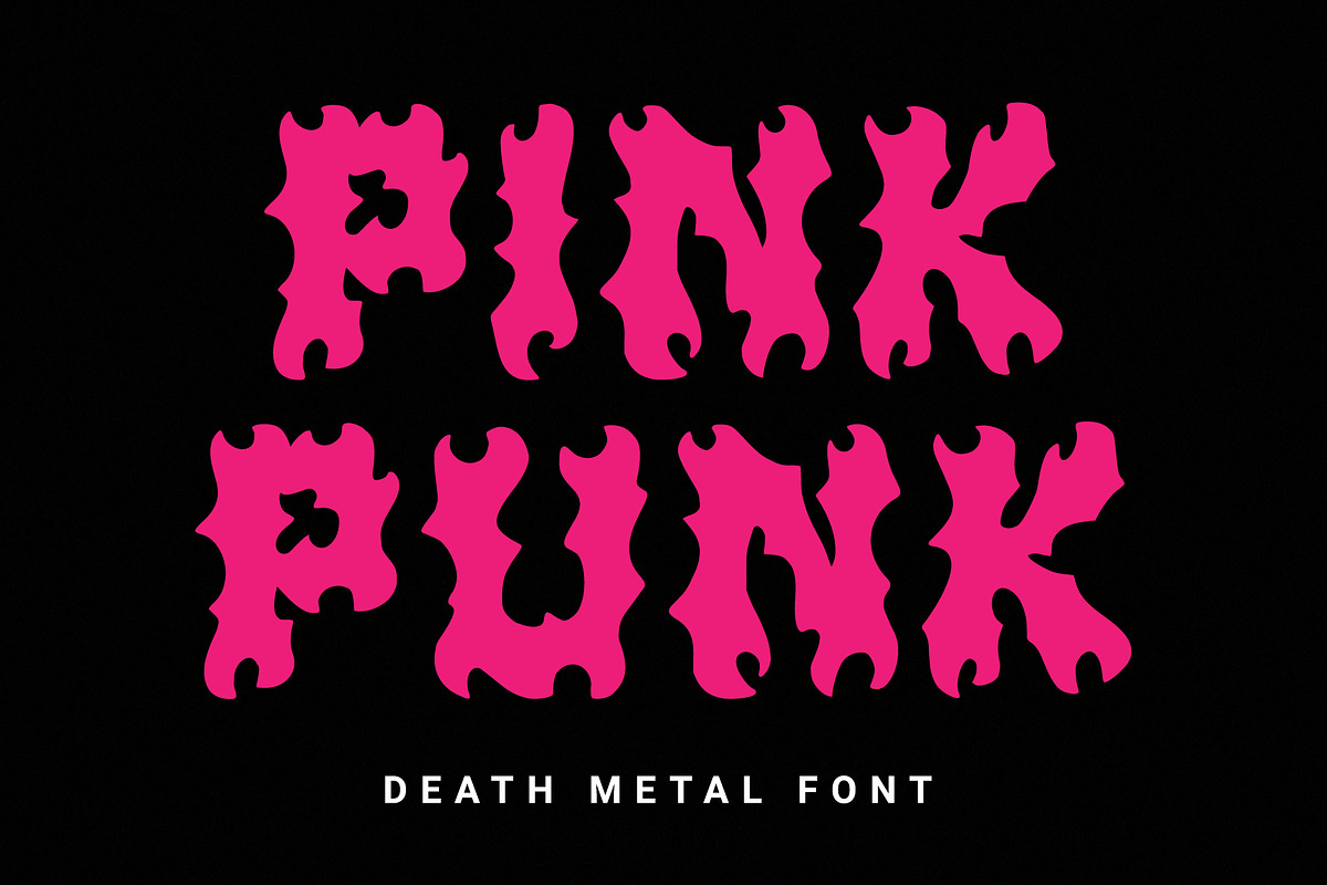 Pink Punk – Death Metal Font, a Blackletter Font by Prioritype Co (Photo 1 of 10)
