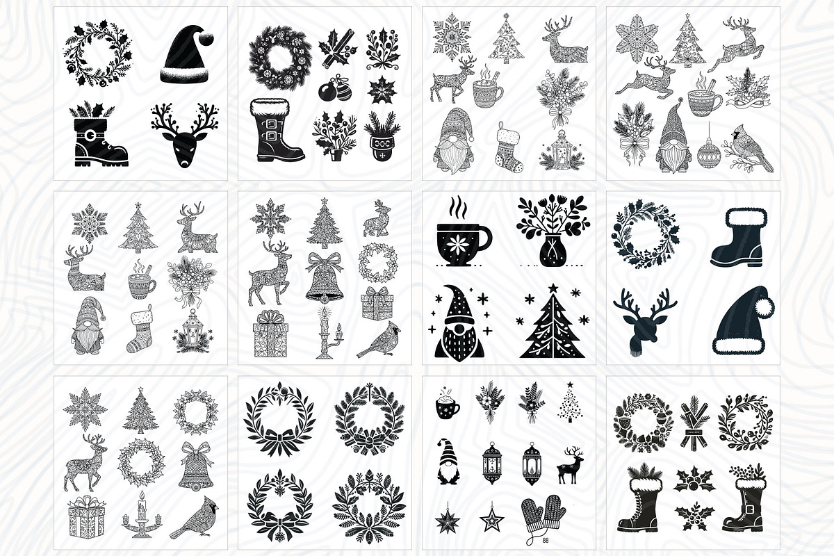 900 Christmas icons collection, a Seasonal Illustration by Sofia's Fashion (Photo 4 of 8)
