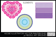 30 Needle Art Brushes - Illustrator, a Brush Add-On by Pickover Designs (Thumbnail 4 of 4)
