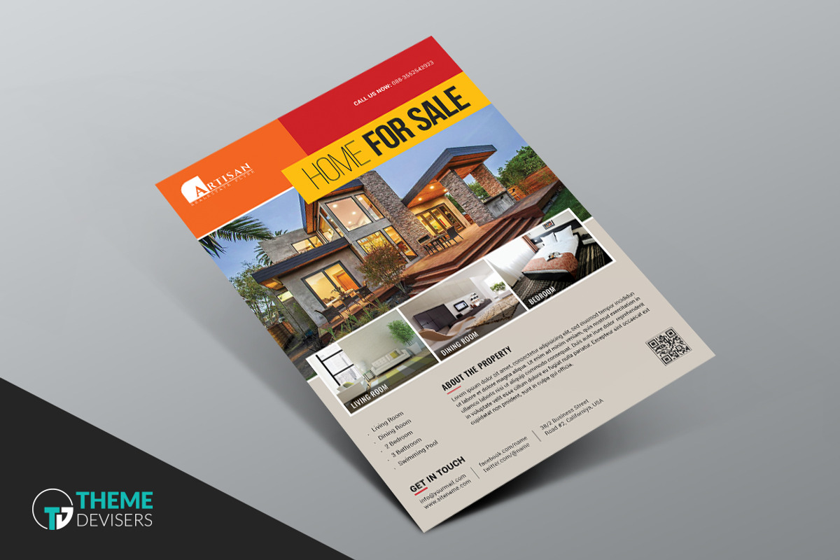 Real Estate Flyer Template, a Flyer Template by ThemeDevisers (Photo 2 of 2)