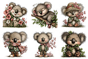 Whimsical Spring Koala Clipart, an Illustration by Dream Creation (Thumbnail 2 of 7)