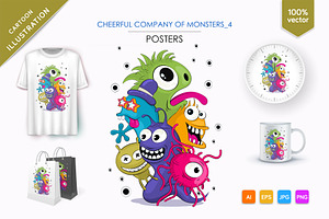 Cheerful company of monsters 04., an Animal Illustration by KENO Mascots