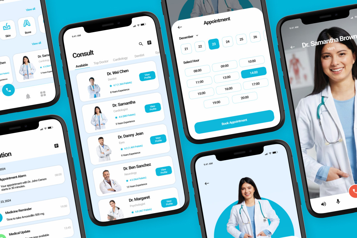HealthySpot - Online Doctor App UI, an App Template by trabaskriya (Photo 4 of 5)