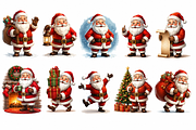 Santa Claus Sublimation Clipart, a Person Illustration by S Graphic Studio (Thumbnail 3 of 3)