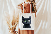 Black Cat Clipart Sublimation, an Illustration by Libby Wishes (Thumbnail 4 of 6)