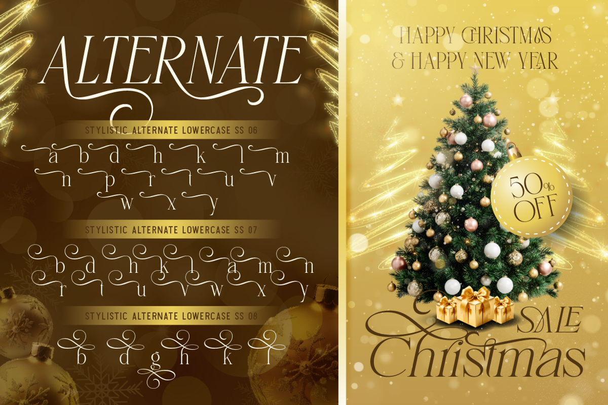 Santamas - Elegant Serif Christmas, a Serif Font by Burntilldead (Photo 9 of 11)