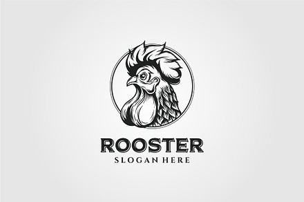 rooster chicken logo vintage, a Branding & Logo Template by lawoel
