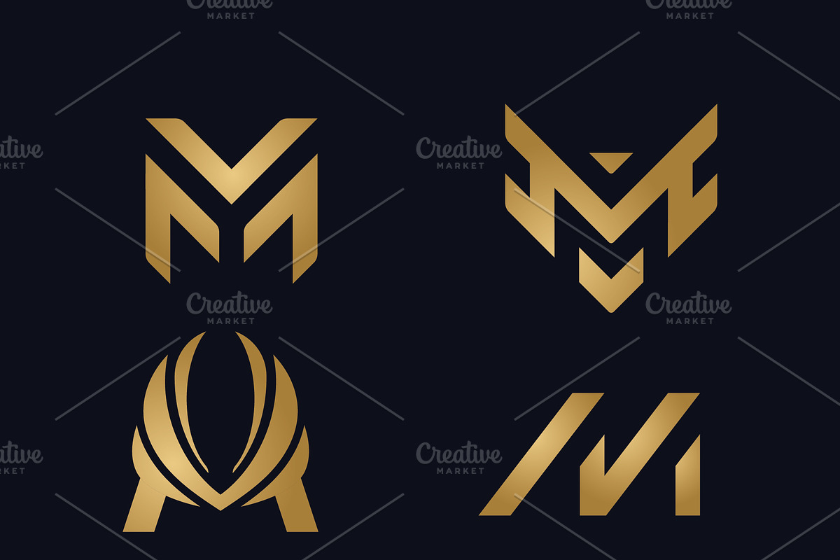 Letter M logo flat logo vector, a Branding & Logo Template by T.Vooka
