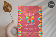 Butterfly Wedding Invite Template, an Invitation Template by InvitingStorys (Thumbnail 3 of 11)