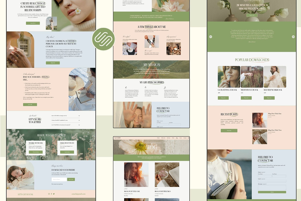 Squarespace Coach Website Template preview 2