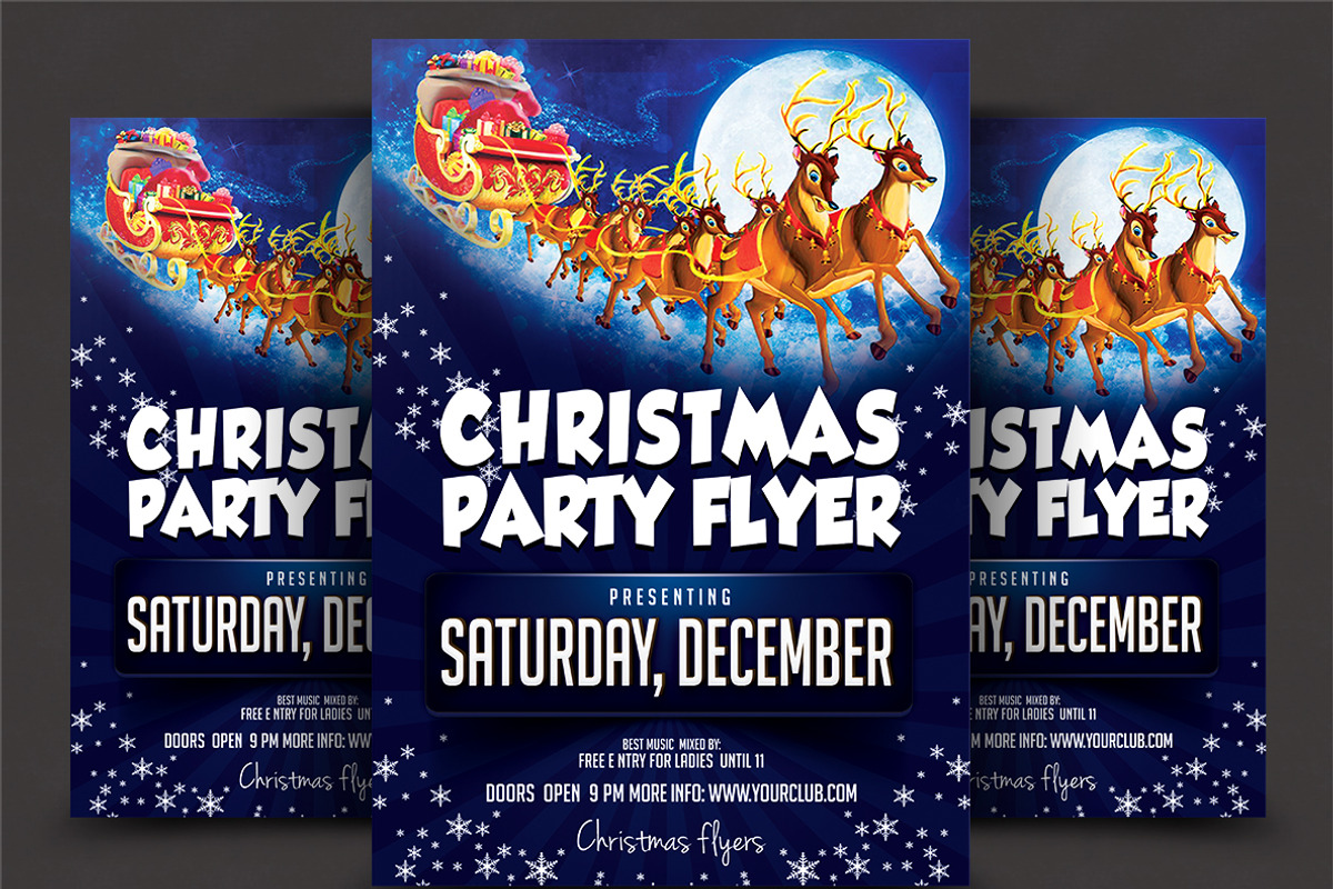 50-Christmas Flyers Bundle, a Flyer Template by AfzaalGraphics (Photo 21 of 49)