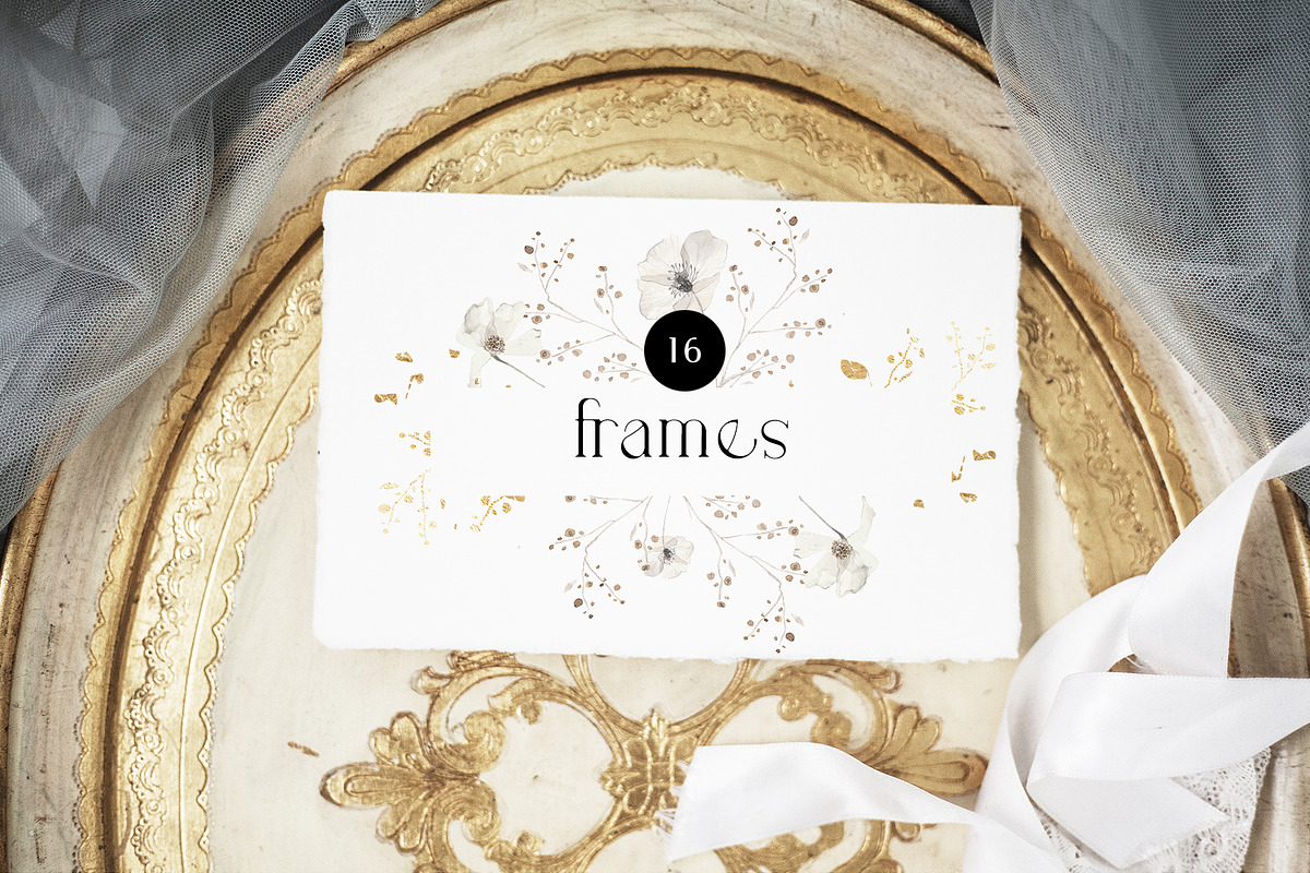 ETHEREAL floral & delicate gold set, an Illustration by Grace Noboa Illustrations (Photo 2 of 10)