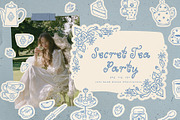 Secret Tea Party clip art set, a Decorative Illustration by Cute Atelier (Thumbnail 1 of 9)