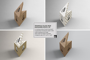 Cake Slice Box Packaging Mockup