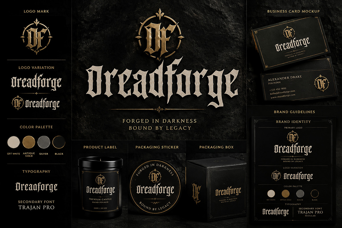 Dreadforge – Gothic Blackletter, a Blackletter Font by Wow Magic (Photo 3 of 5)