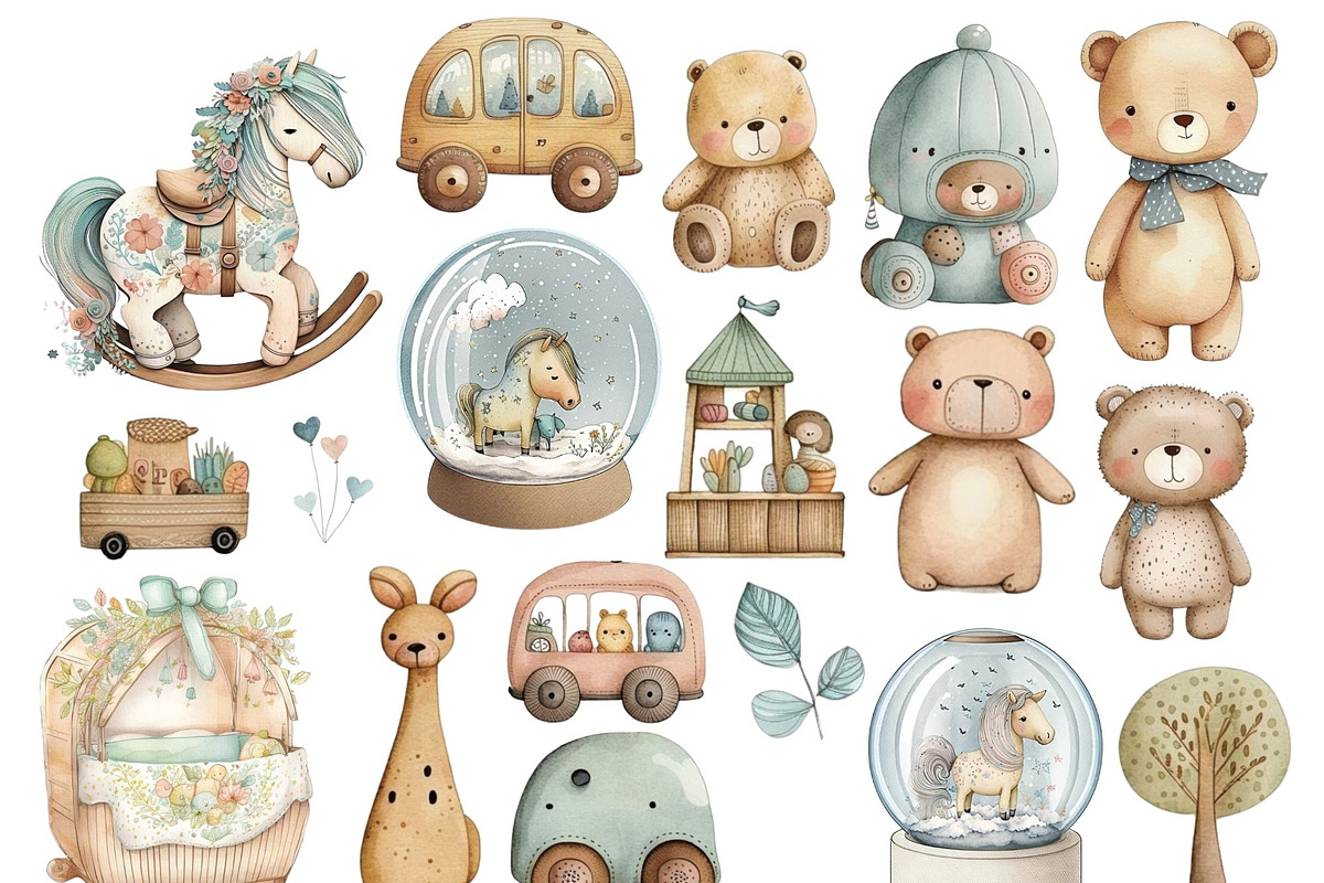 Watercolor Boho Baby Shower Clipart, a Graphic by Digitals Art Hub (Photo 2 of 8)
