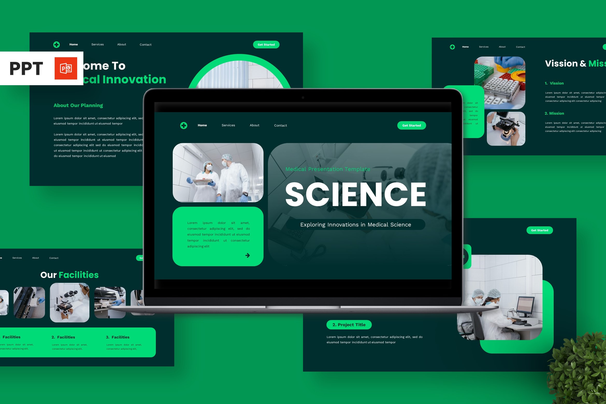 Science - Medical Powerpoint, a Presentation Template by Deepslide Studio
