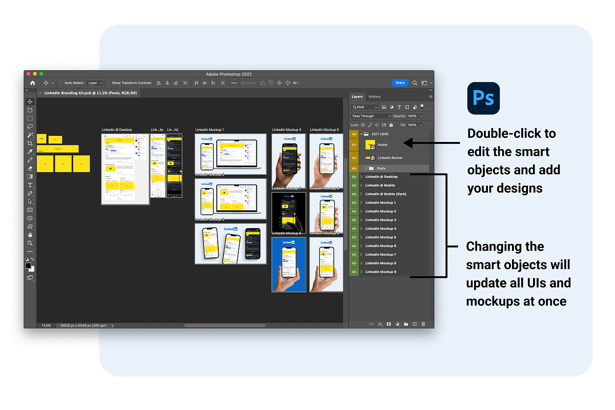 Linkedin Branding Kit | PSD | Figma, a Social Media Template by Vitor Heinzen (Photo 6 of 7)