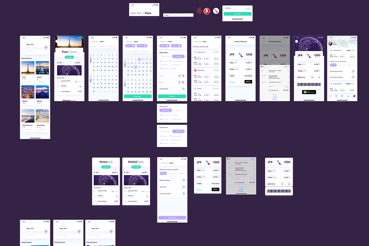 Luxury Flights App UI, an App Template by ALEX BENDER UI STORE (Photo 2 of 2)